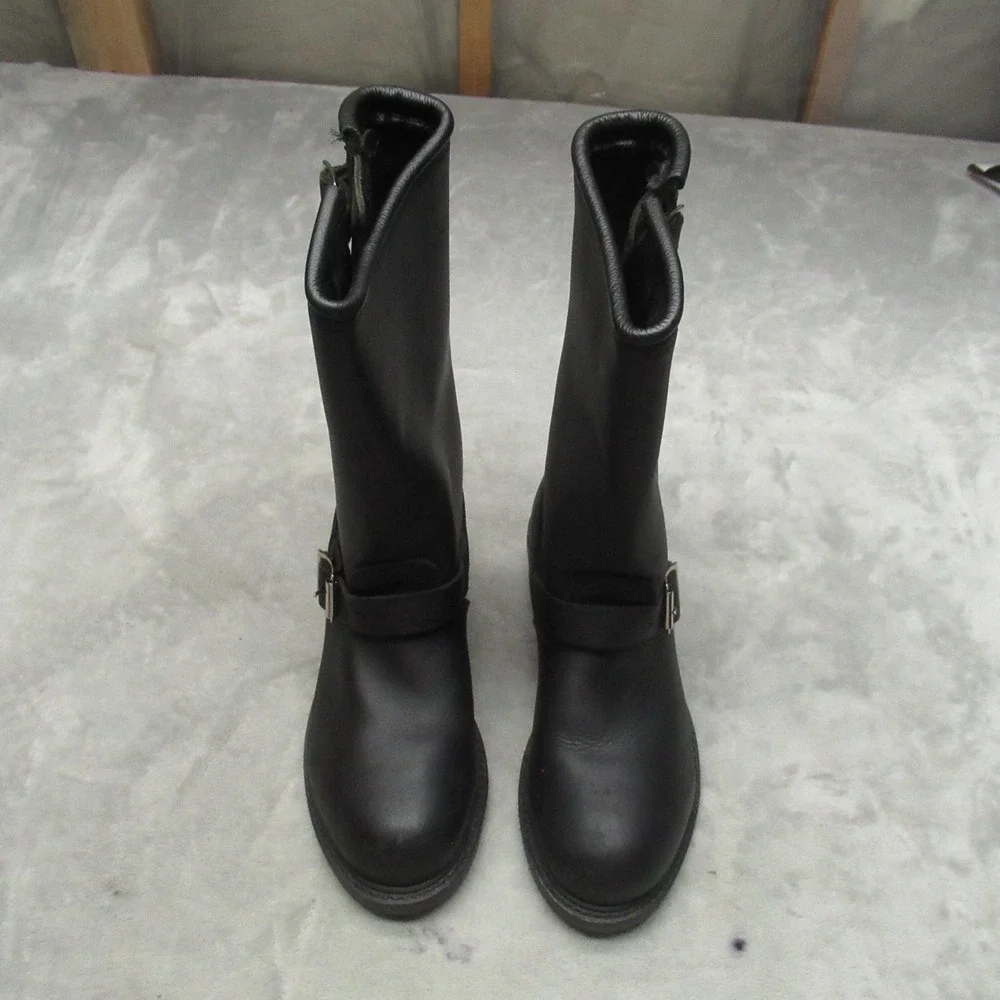 Carolina Men‎ 5.5R Black Leather Steel Toe Engineer Goodyear R21131 USA RARE NEW